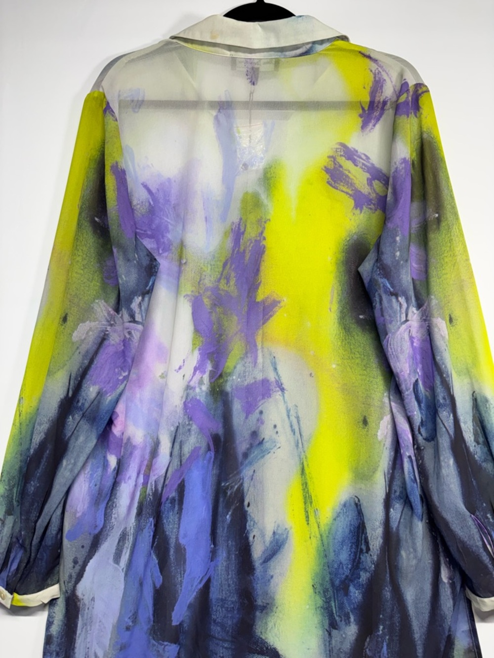 ✨ Claire Desjardins Artist Print Tunic Length Blouse In Multicolor Size XL -NWT - Picture 6 of 16
